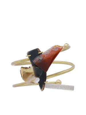 Stone Therapy Cuff (JW098-WU-ME-GOLD)