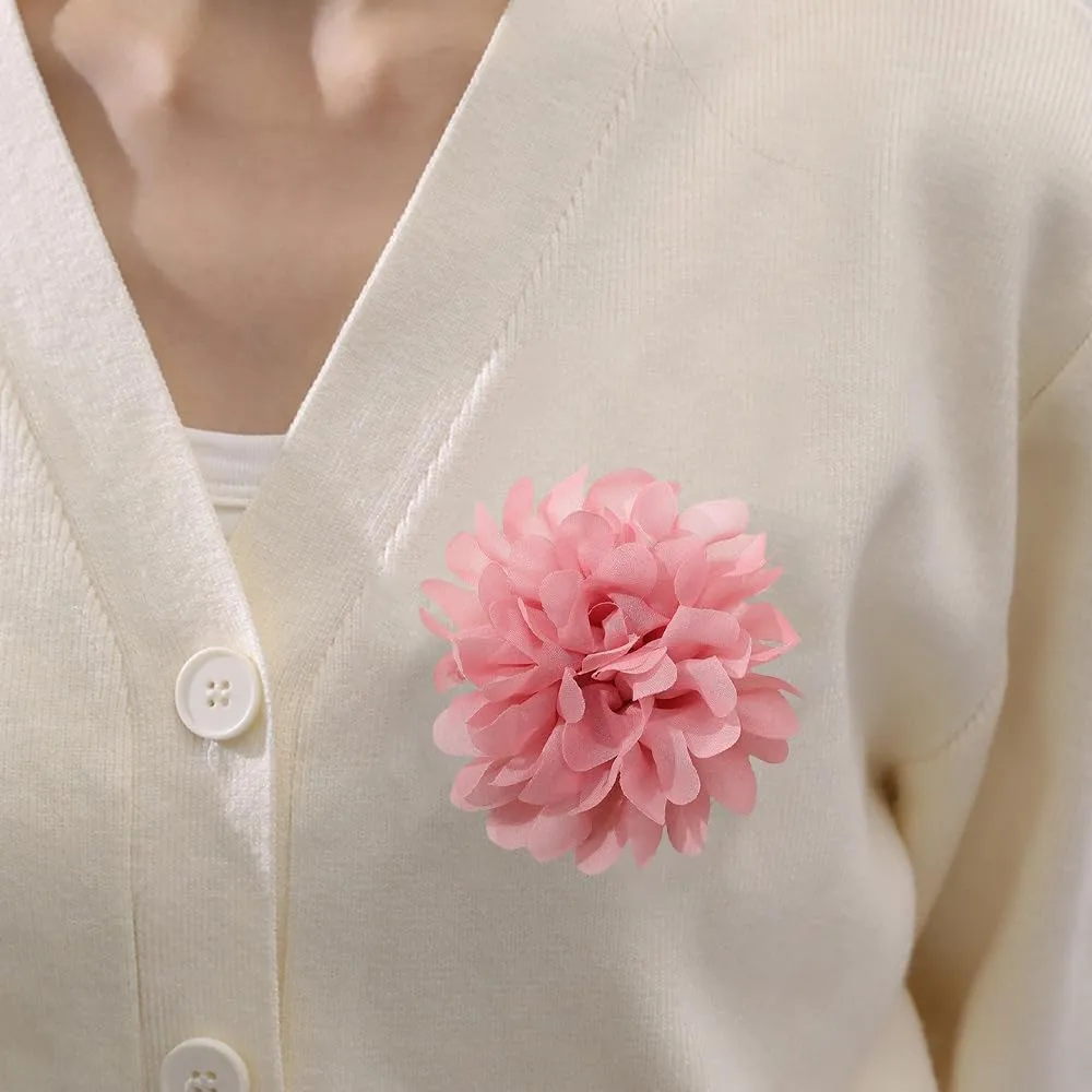 Super Large Rose Flower Brooches for Women,Simulated Camellia Fabric Floral Lapel Pin for Wedding,Dress Suit Ceremony Jewelry Accessories