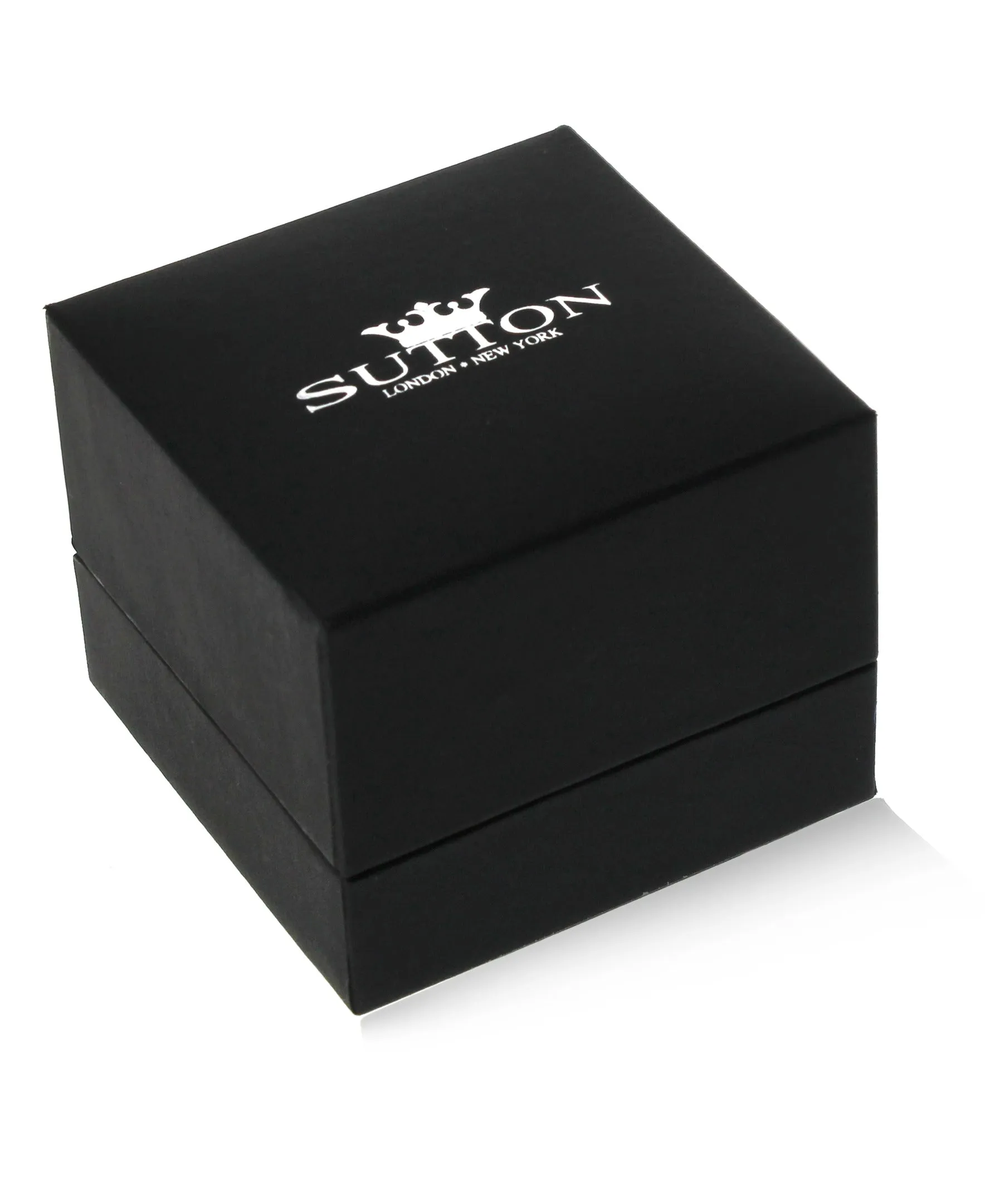 Sutton Gold-Tone Stainless Steel Matte Glitter and Stone Huggie Earrings