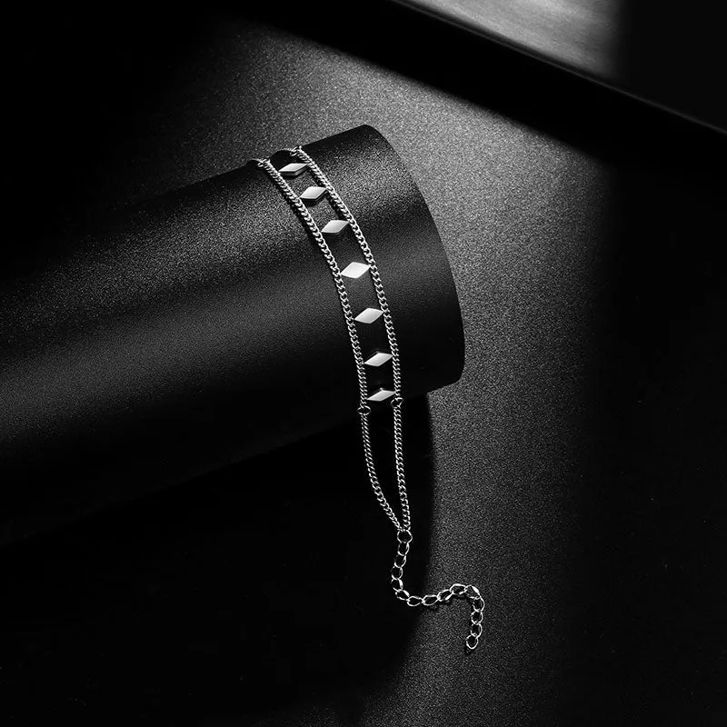 Tokyo Mart Layered Link Bracelets for Women Stainless Steel