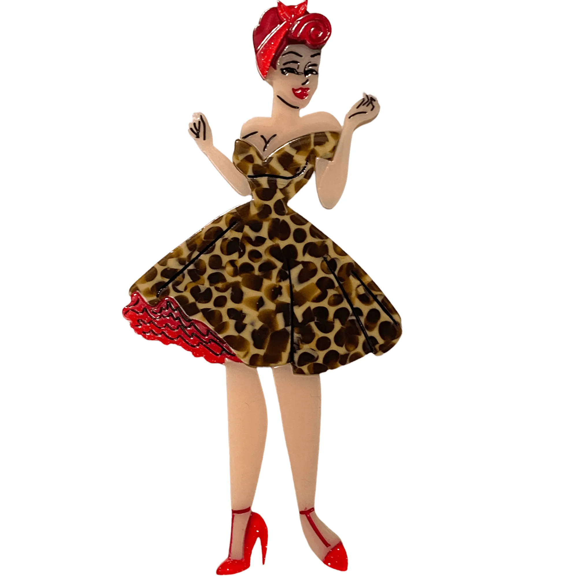 Twirl It Brooch by She Loves Vintage x Lipstick & Chrome