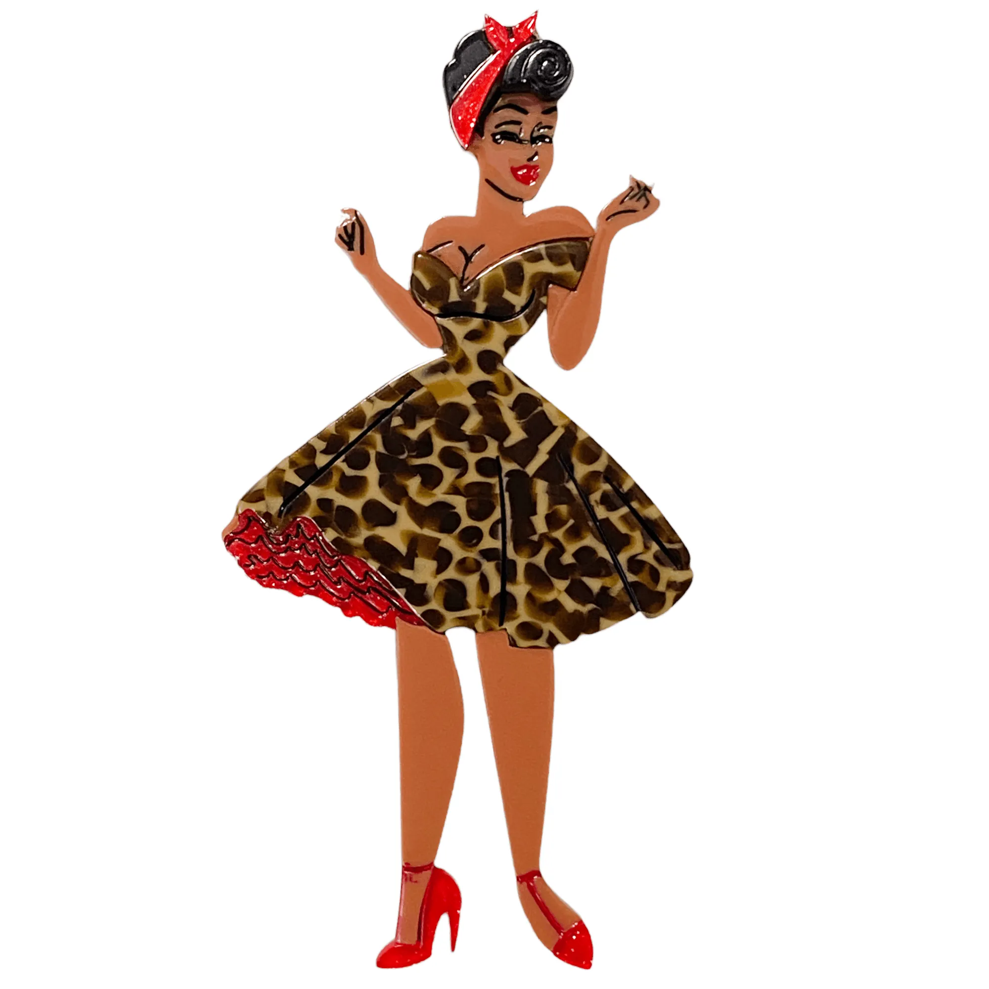 Twirl It Brooch by She Loves Vintage x Lipstick & Chrome