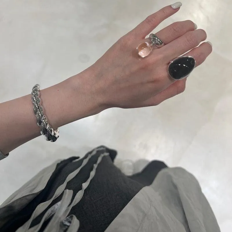 Twist Texture Open Bracelet