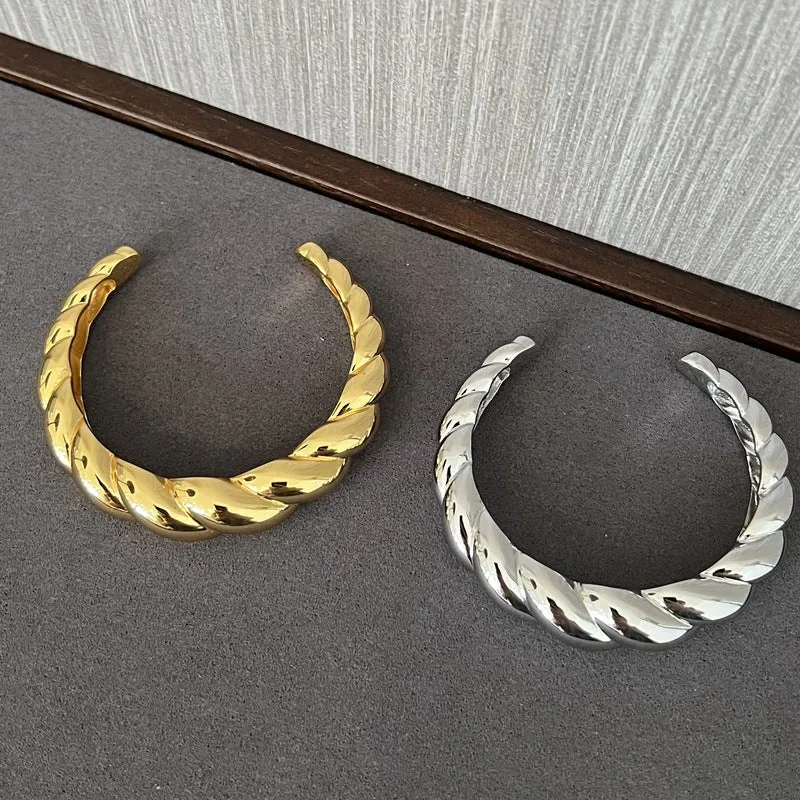 Twist Texture Open Bracelet