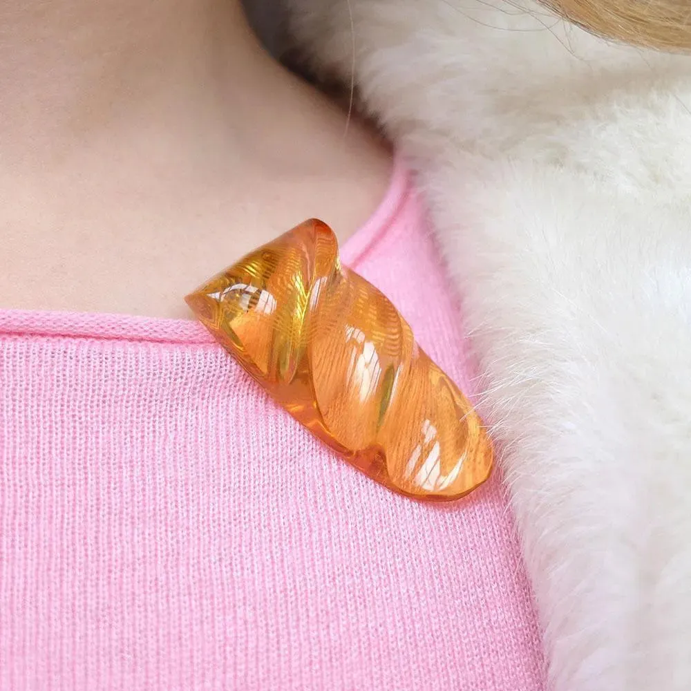 Vintage 1940s Apple Juice Bakelite Dress Clips