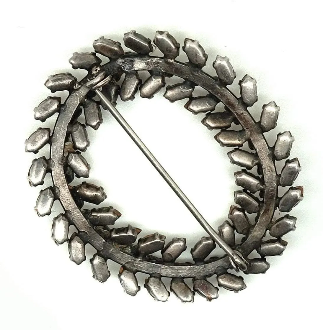Vintage 1940s Diamante Oval Brooch