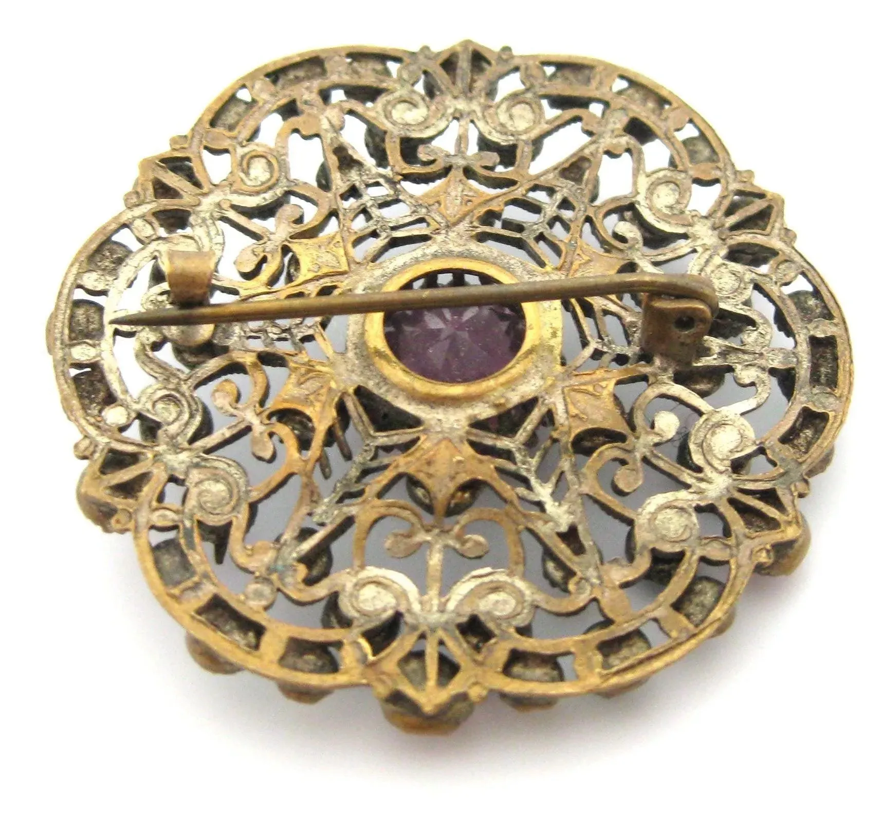 Vintage Bohemian 1930s Czech Coloured Brooch