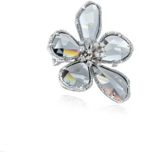 Women's Crystal Flower Brooch Vintage Jewelry Retro Style Brooches Decoration For Suit Sweater Shirt Broche Femme