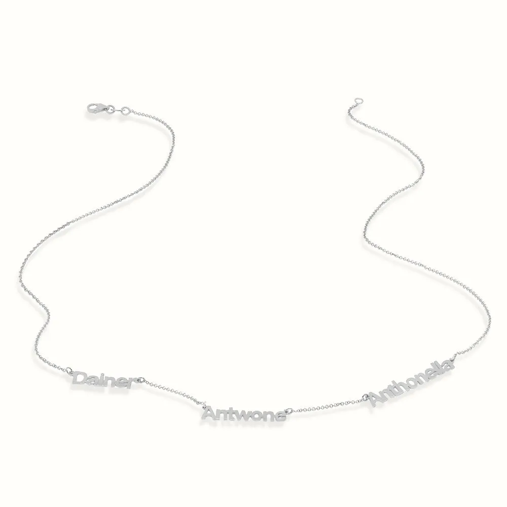 Women's Vermeil Custom Triple Name Necklace