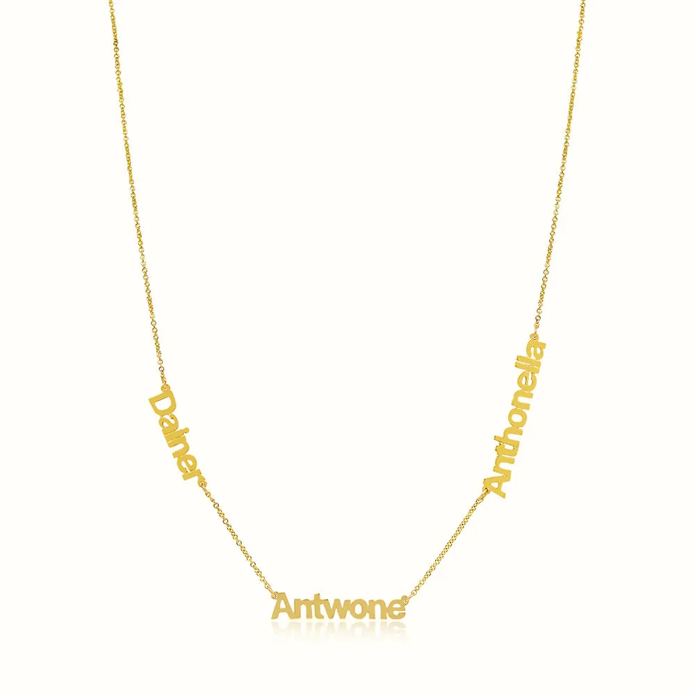 Women's Vermeil Custom Triple Name Necklace