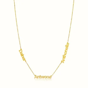 Women's Vermeil Custom Triple Name Necklace